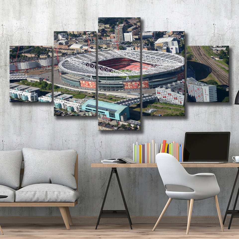 Emirates Stadium Aerial View, Stadium Canvas, Sport Art, Large Canvas, Multi Panels, Canvas Prints Wall Art Decor