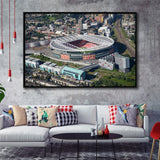 Emirates Stadium Aerial View, Stadium Canvas, Sport Art, Gift for him, Framed Canvas Prints Wall Art Decor, Framed Picture