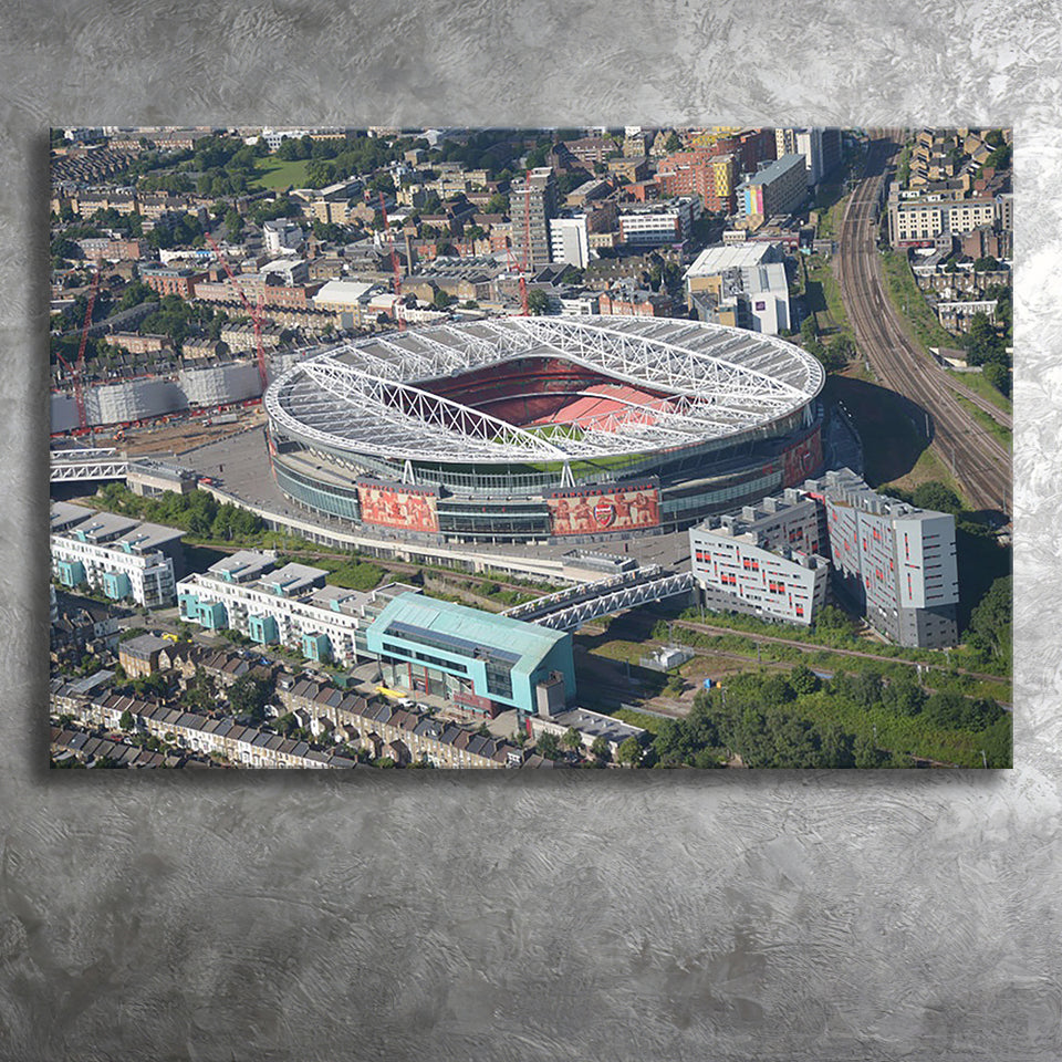 Emirates Stadium Aerial View, Stadium Canvas, Sport Art, Gift for him, Fan Gift, Canvas Prints Wall Art Decor