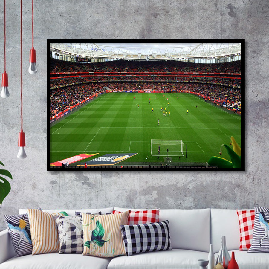 Emirates Stadium England, Stadium Canvas, Sport Art, Gift for him, Framed Art Prints Wall Art Decor, Framed Picture