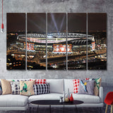 Emirates Stadium, English Football Stadium At Night 5 Pieces B Canvas Prints Wall Art - Painting Canvas,Multi Panel, Fan Gift