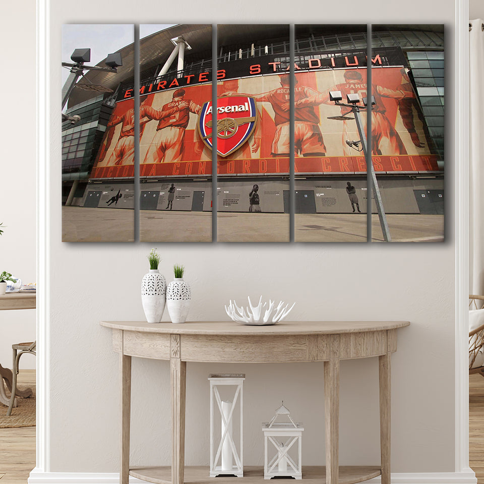 Emirates Stadium Wall Art Arsenal Stadium Canvas Prints Football Stadium,Multi Panels B,Sport Stadium Art Prints, Fan Gift