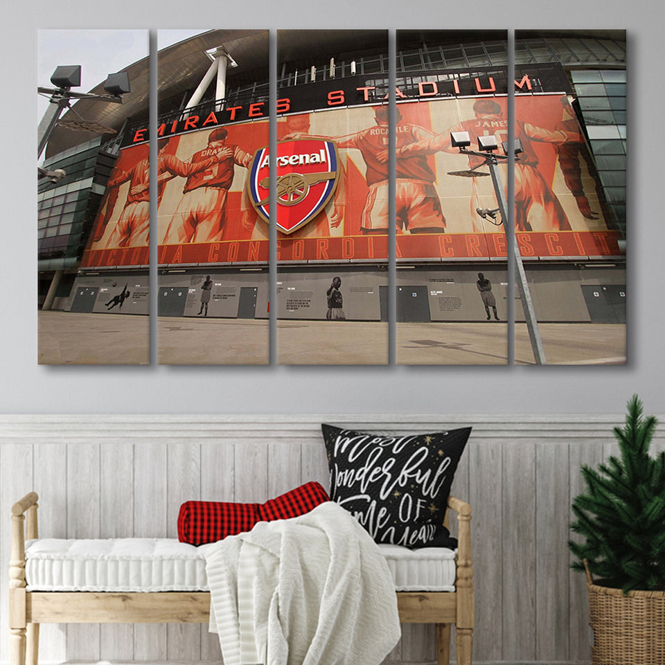 Emirates Stadium Wall Art Arsenal Stadium Canvas Prints Football Stadium,Multi Panels B,Sport Stadium Art Prints, Fan Gift
