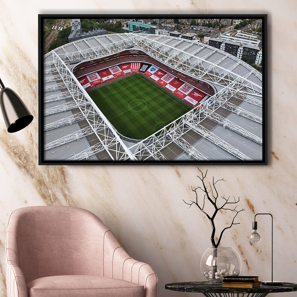 Emirates Stadium Wall Art Arsenal Stadium Framed Canvas Prints London Poster,Sport Stadium Art Prints, Fan Gift