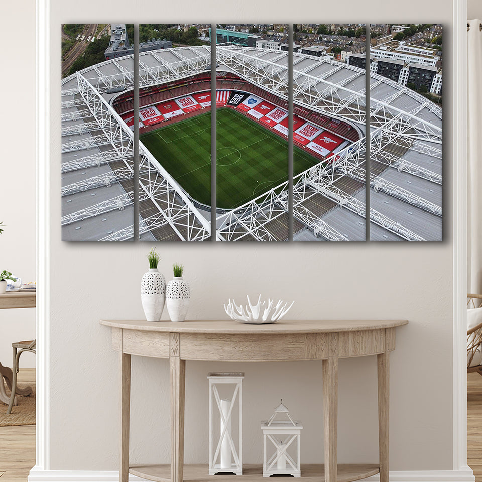 Emirates Stadium Wall Art Arsenal Stadium Canvas Prints London Poster,Multi Panels B,Sport Stadium Art Prints, Fan Gift
