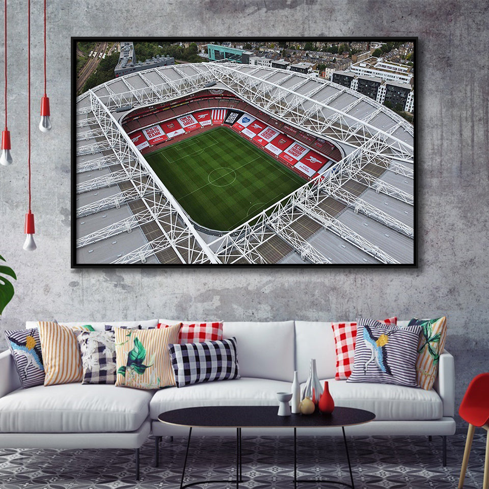 Emirates Stadium Wall Art Arsenal Stadium Framed Canvas Prints London Poster,Sport Stadium Art Prints, Fan Gift