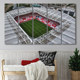 Emirates Stadium Wall Art Arsenal Stadium Canvas Prints London Poster,Multi Panels B,Sport Stadium Art Prints, Fan Gift
