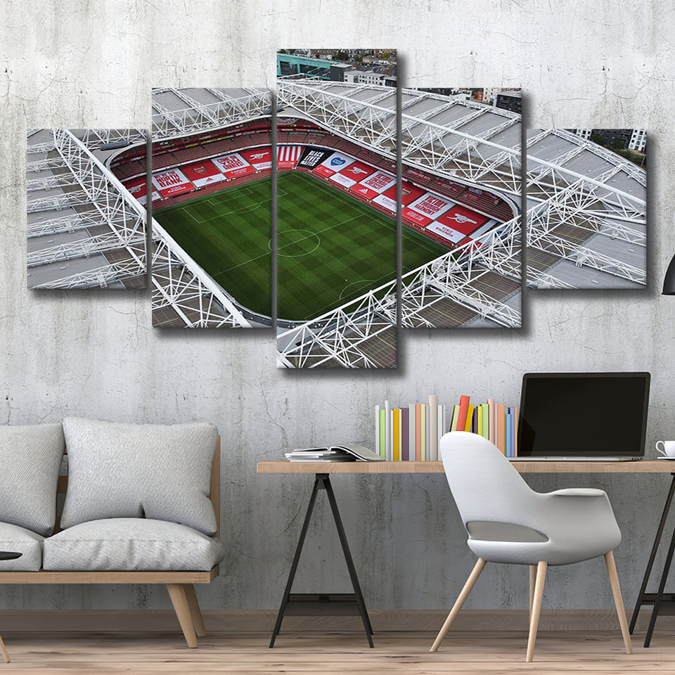 Emirates Stadium Wall Art Arsenal Stadium Canvas Prints London Poster,Multi Panels,Sport Stadium Art Prints, Fan Gift