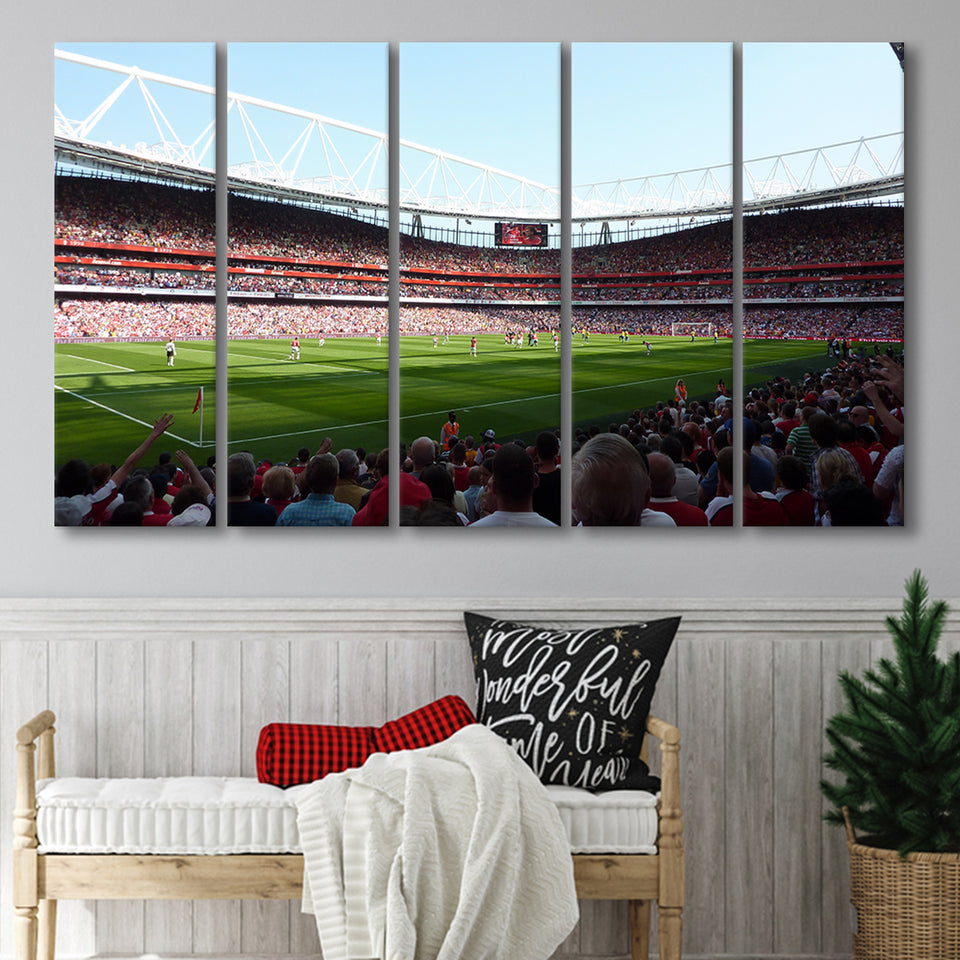 Emirates Stadium in Highbury, Stadium Canvas, Sport Art, Gift for him, Multi Panels B, Canvas Prints Wall Art Decor