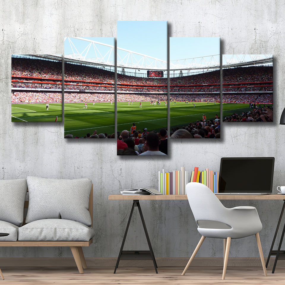 Emirates Stadium in Highbury, Stadium Canvas, Sport Art, Large Canvas, Multi Panels, Canvas Prints Wall Art Decor