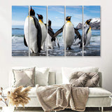 Emperor Penguin Aptenodytes 5 Pieces B Canvas Prints Wall Art - Painting Canvas, Multi Panels,5 Panel, Wall Decor