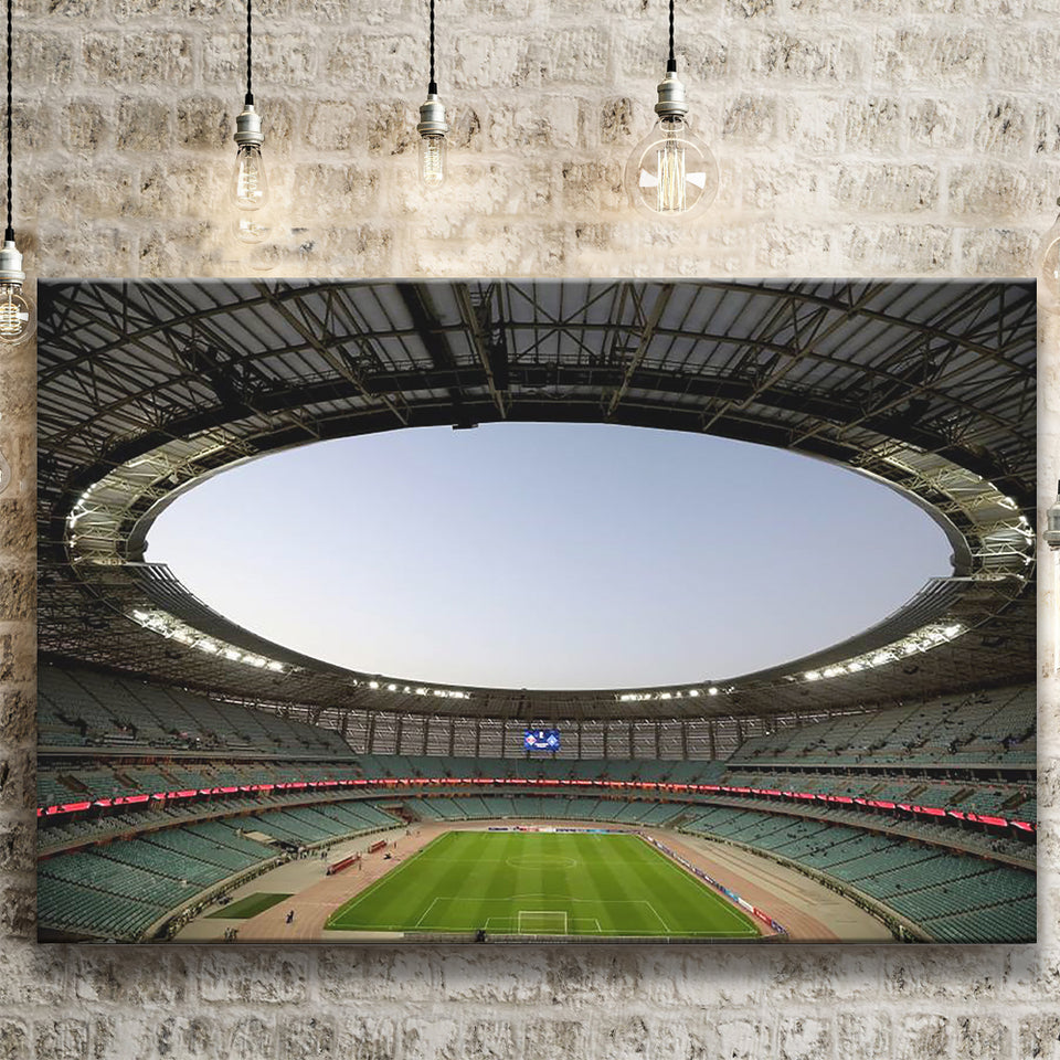 Empty Baku Olympic Stadium, Stadium Canvas, Sport Art, Gift for him, Fan Gift, Canvas Prints Wall Art Decor
