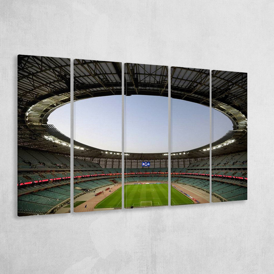 Empty Baku Olympic Stadium, Stadium Canvas, Sport Art, Gift for him, Multi Panels B, Canvas Prints Wall Art Decor