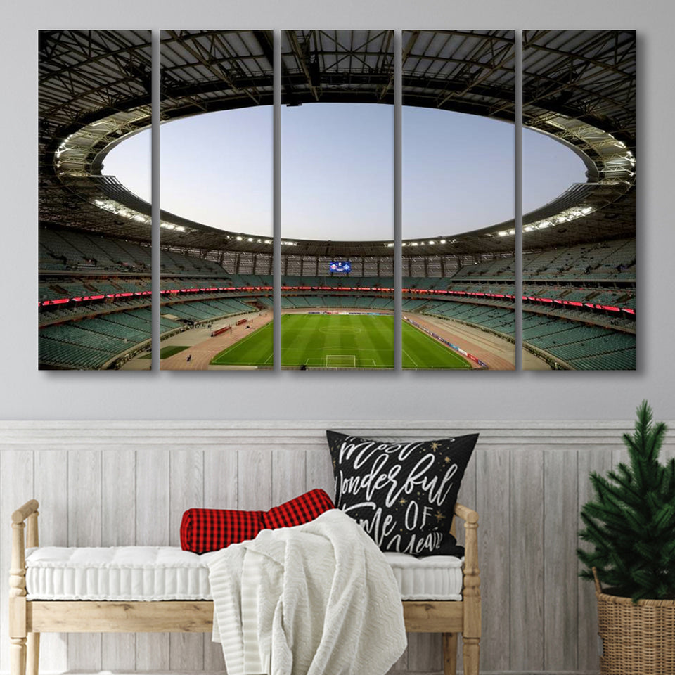 Empty Baku Olympic Stadium, Stadium Canvas, Sport Art, Gift for him, Multi Panels B, Canvas Prints Wall Art Decor