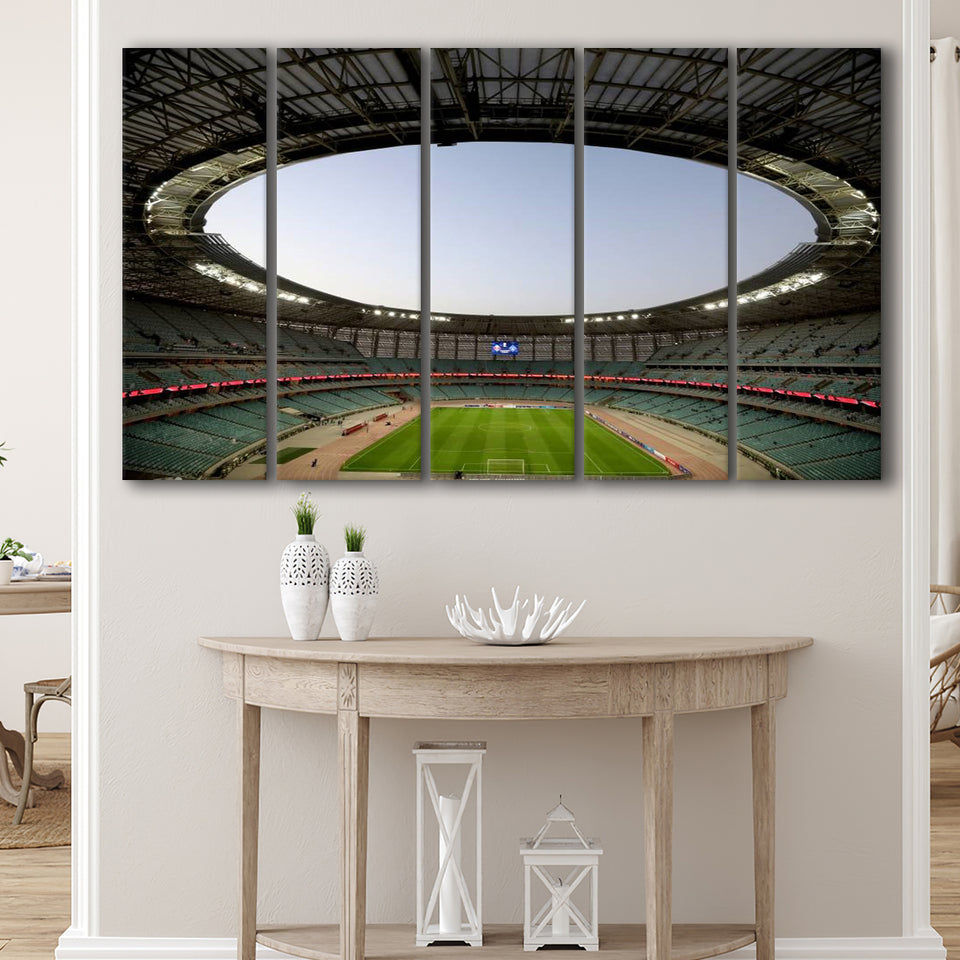 Empty Baku Olympic Stadium, Stadium Canvas, Sport Art, Gift for him, Multi Panels B, Canvas Prints Wall Art Decor