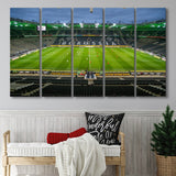 Empty Borussia Park, Stadium Canvas, Sport Art, Gift for him, Multi Panels B, Canvas Prints Wall Art Decor