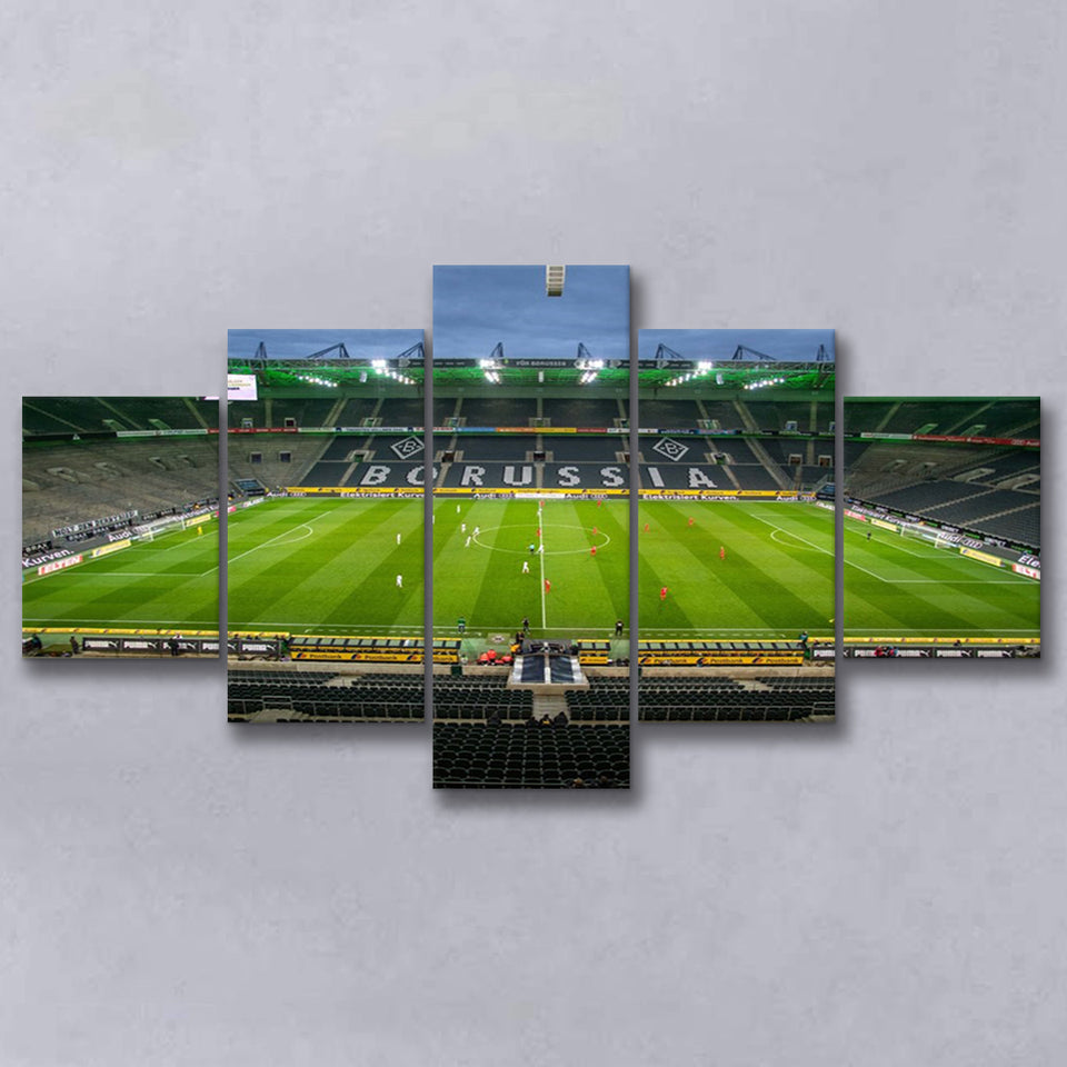Empty Borussia Park, Stadium Canvas, Sport Art, Large Canvas, Multi Panels, Canvas Prints Wall Art Decor