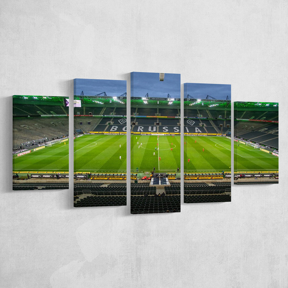 Empty Borussia Park, Stadium Canvas, Sport Art, Large Canvas, Multi Panels, Canvas Prints Wall Art Decor