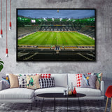 Empty Borussia Park, Stadium Canvas, Sport Art, Gift for him, Framed Canvas Prints Wall Art Decor, Framed Picture