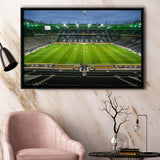 Empty Borussia Park, Stadium Canvas, Sport Art, Gift for him, Framed Canvas Prints Wall Art Decor, Framed Picture