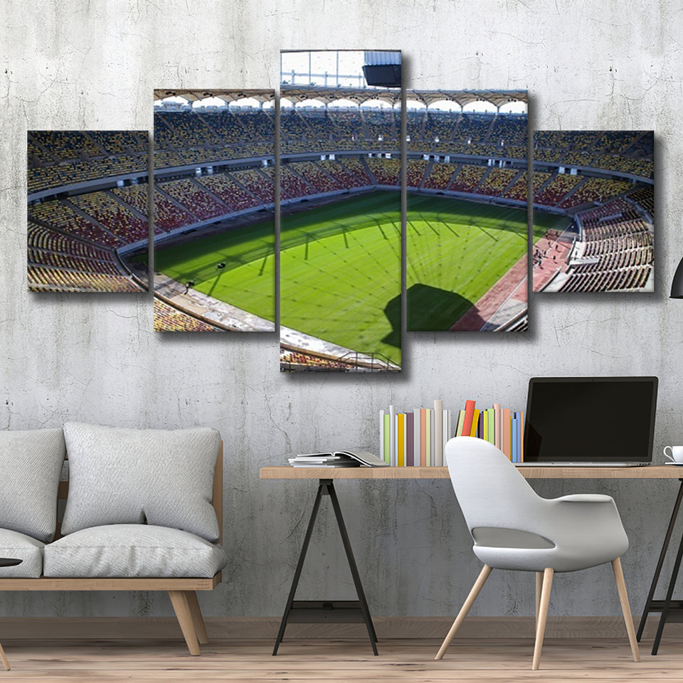 Empty Bucharest Stadium, Stadium Canvas, Sport Art, Large Canvas, Multi Panels, Canvas Prints Wall Art Decor