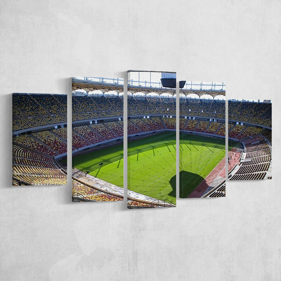 Empty Bucharest Stadium, Stadium Canvas, Sport Art, Large Canvas, Multi Panels, Canvas Prints Wall Art Decor