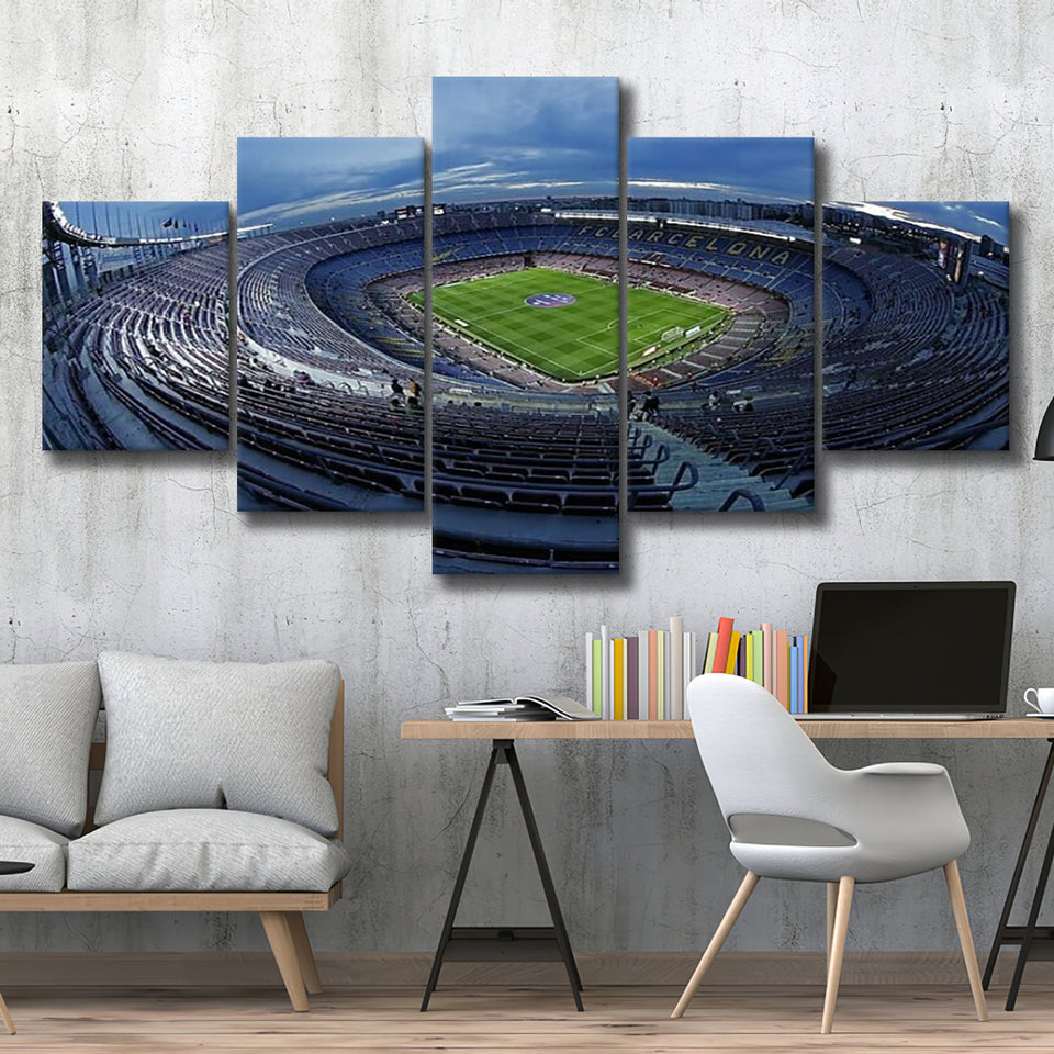 Empty Camp Nou, Stadium Canvas, Sport Art, Large Canvas, Multi Panels, Canvas Prints Wall Art Decor