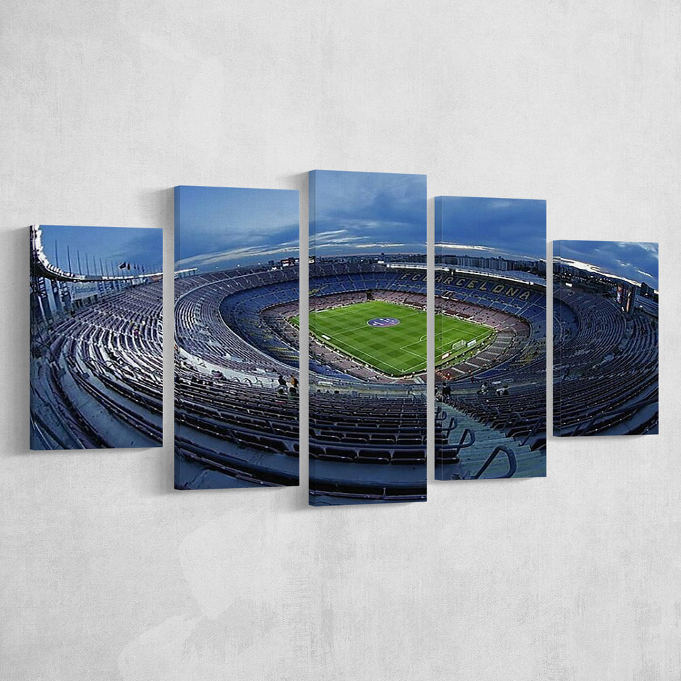 Empty Camp Nou, Stadium Canvas, Sport Art, Large Canvas, Multi Panels, Canvas Prints Wall Art Decor