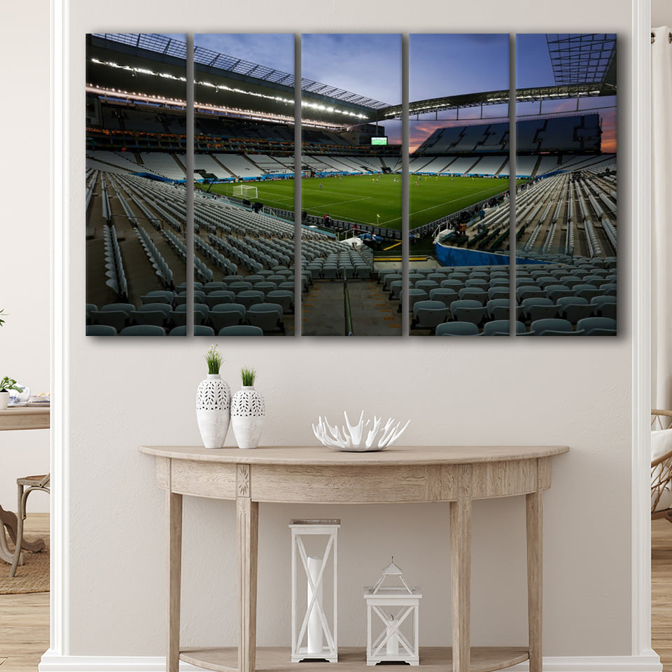 Empty Corinthians Stadium, Stadium Canvas, Sport Art, Gift for him, Multi Panels B, Canvas Prints Wall Art Decor