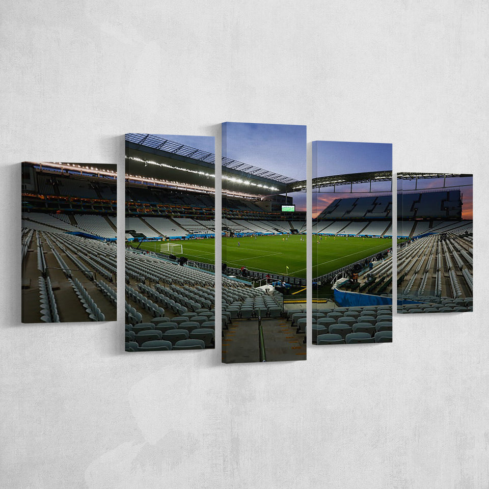 Empty Corinthians Stadium, Stadium Canvas, Sport Art, Large Canvas, Multi Panels, Canvas Prints Wall Art Decor