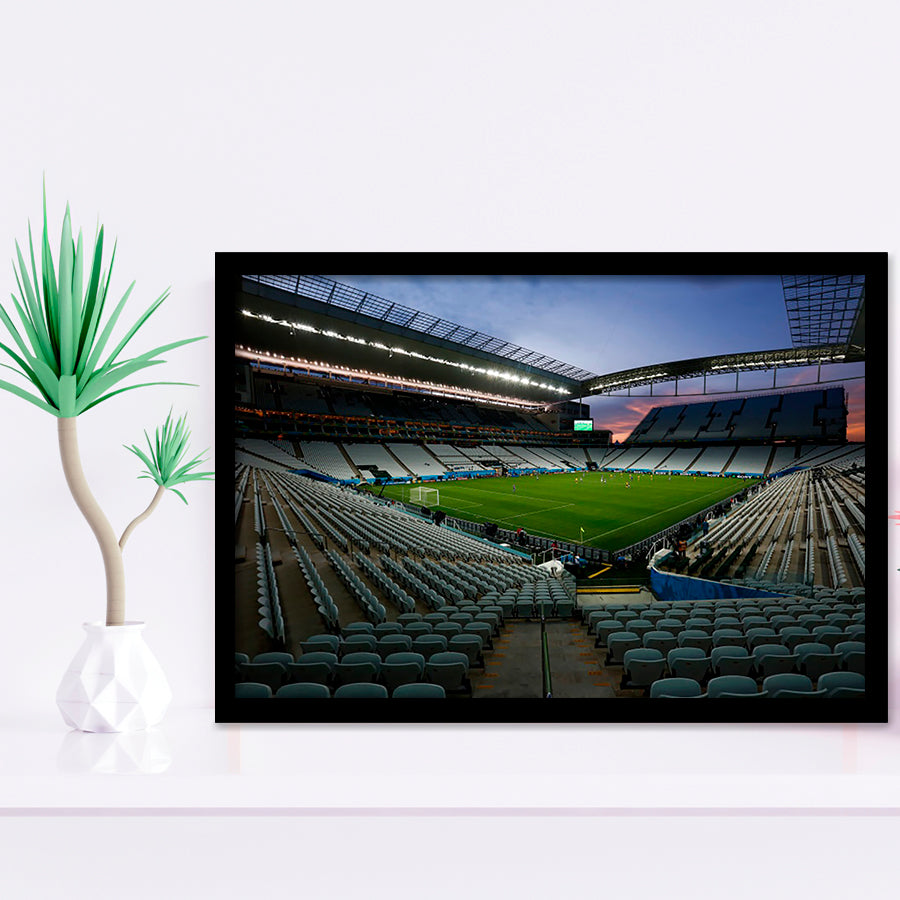 Empty Corinthians Stadium, Stadium Canvas, Sport Art, Gift for him, Framed Art Prints Wall Art Decor, Framed Picture
