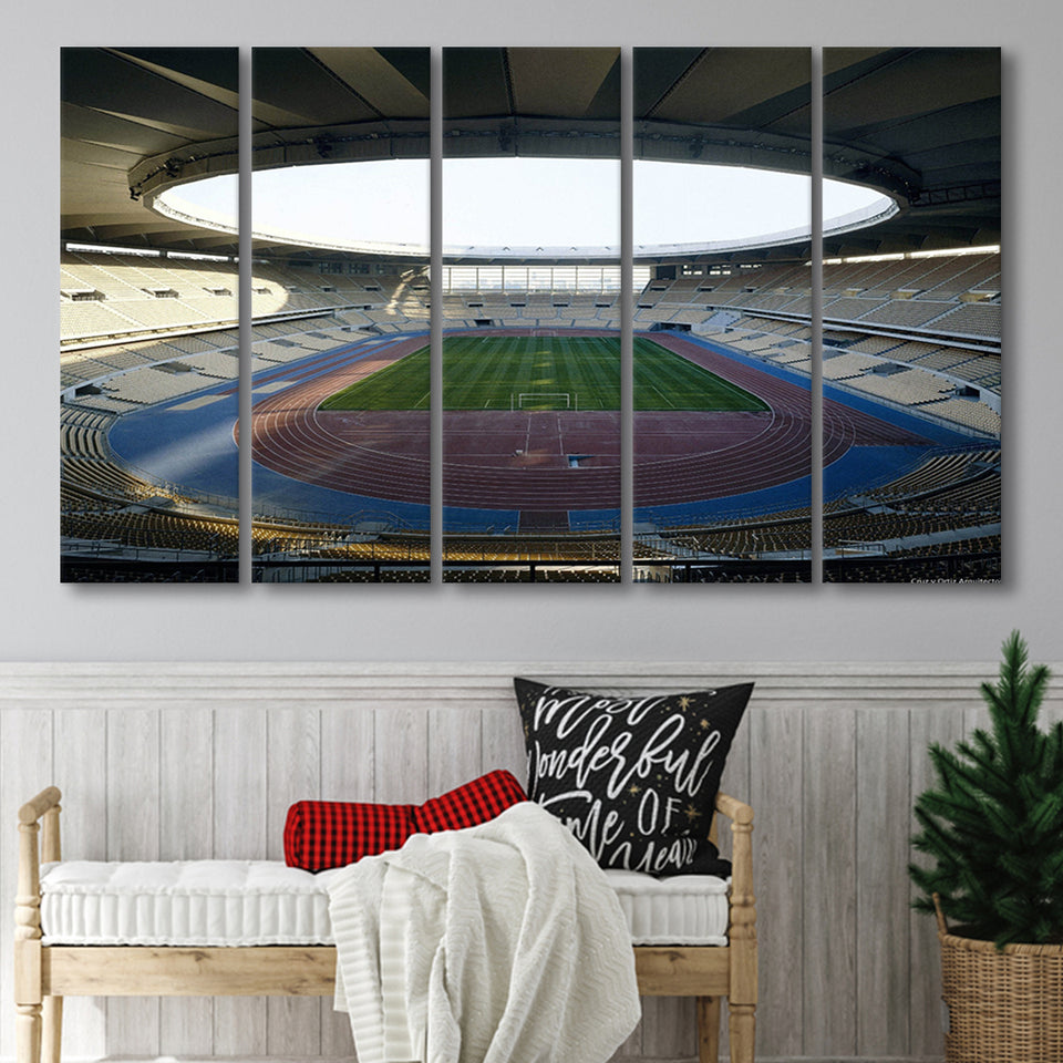 Empty Estadio La Cartuja de Sevilla, Stadium Canvas, Sport Art, Gift for him, Multi Panels B, Canvas Prints Wall Art Decor