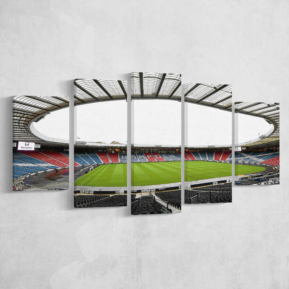 Empty Hampden Park, Stadium Canvas, Sport Art, Large Canvas, Multi Panels, Canvas Prints Wall Art Decor