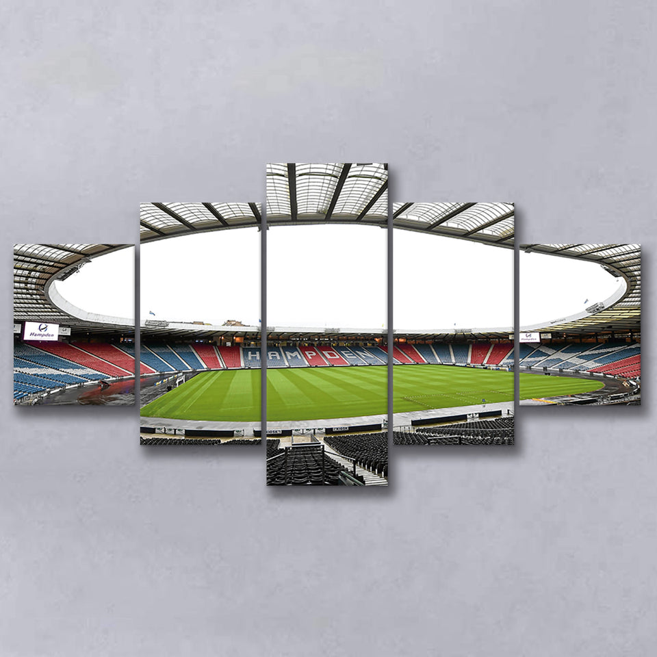 Empty Hampden Park, Stadium Canvas, Sport Art, Large Canvas, Multi Panels, Canvas Prints Wall Art Decor