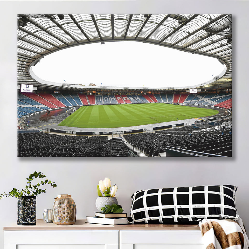 Empty Hampden Park, Stadium Canvas, Sport Art, Gift for him, Fan Gift, Canvas Prints Wall Art Decor