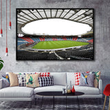 Empty Hampden Park, Stadium Canvas, Sport Art, Gift for him, Framed Canvas Prints Wall Art Decor, Framed Picture