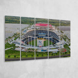Empty Kauffman Stadium, Stadium Canvas, Sport Art, Gift for him, Multi Panels B, Canvas Prints Wall Art Decor