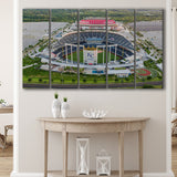 Empty Kauffman Stadium, Stadium Canvas, Sport Art, Gift for him, Multi Panels B, Canvas Prints Wall Art Decor