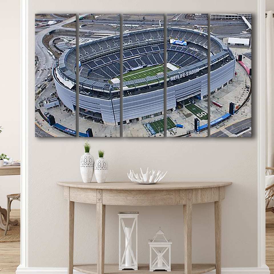 Empty MetLife Stadium, Stadium Canvas, Sport Art, Gift for him, Multi Panels B, Canvas Prints Wall Art Decor