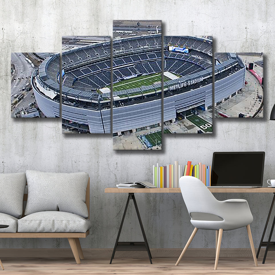 Empty MetLife Stadium, Stadium Canvas, Sport Art, Large Canvas, Multi Panels, Canvas Prints Wall Art Decor