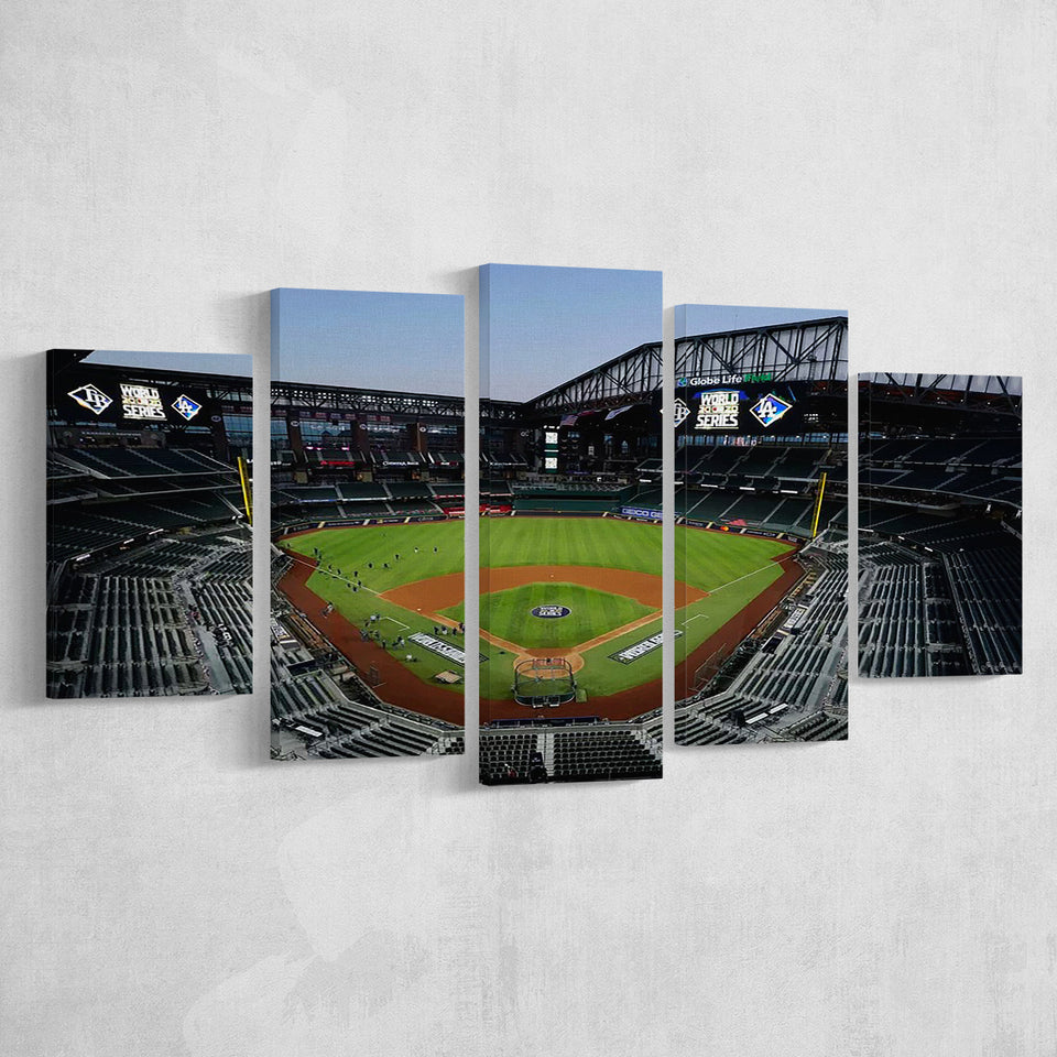 Empty Stadium at Globe Life Field, Stadium Canvas, Sport Art, Large Canvas, Multi Panels, Canvas Prints Wall Art Decor