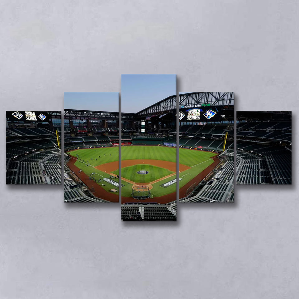 Empty Stadium at Globe Life Field, Stadium Canvas, Sport Art, Large Canvas, Multi Panels, Canvas Prints Wall Art Decor
