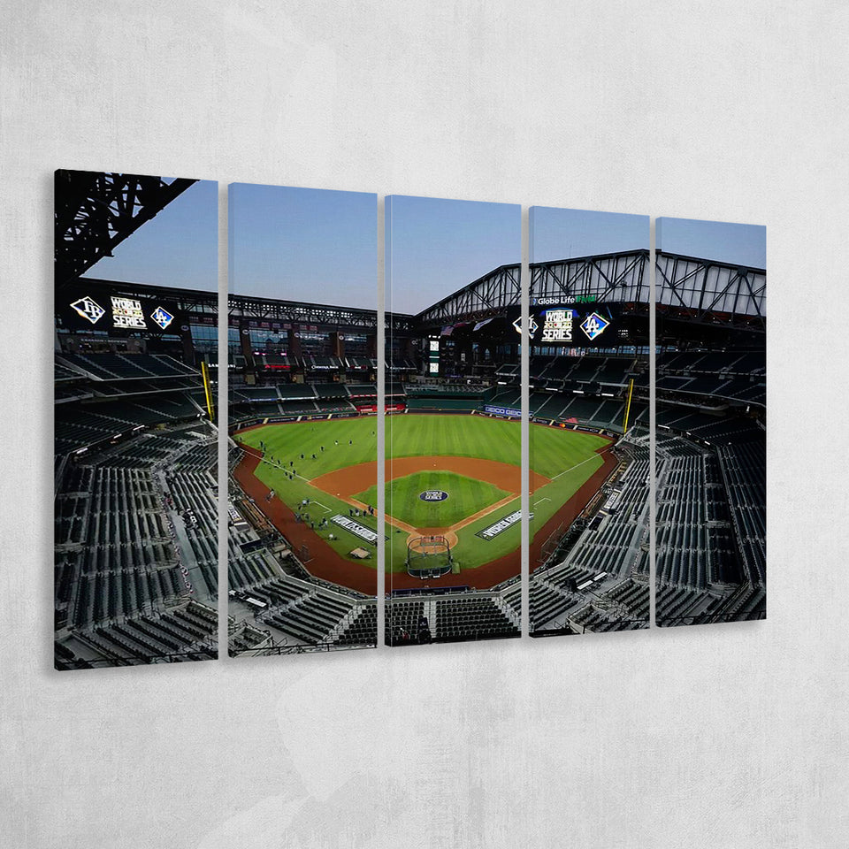 Empty Stadium at Globe Life Field, Stadium Canvas, Sport Art, Gift for him, Multi Panels B, Canvas Prints Wall Art Decor