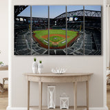 Empty Stadium at Globe Life Field, Stadium Canvas, Sport Art, Gift for him, Multi Panels B, Canvas Prints Wall Art Decor