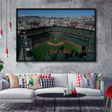 Empty Stadium of Oracle Park, Stadium Canvas, Sport Art, Gift for him, Framed Canvas Prints Wall Art Decor, Framed Picture