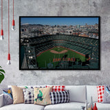 Empty Stadium of Oracle Park, Stadium Canvas, Sport Art, Gift for him, Framed Art Prints Wall Art Decor, Framed Picture