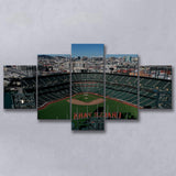 Empty Stadium of Oracle Park, Stadium Canvas, Sport Art, Large Canvas, Multi Panels, Canvas Prints Wall Art Decor