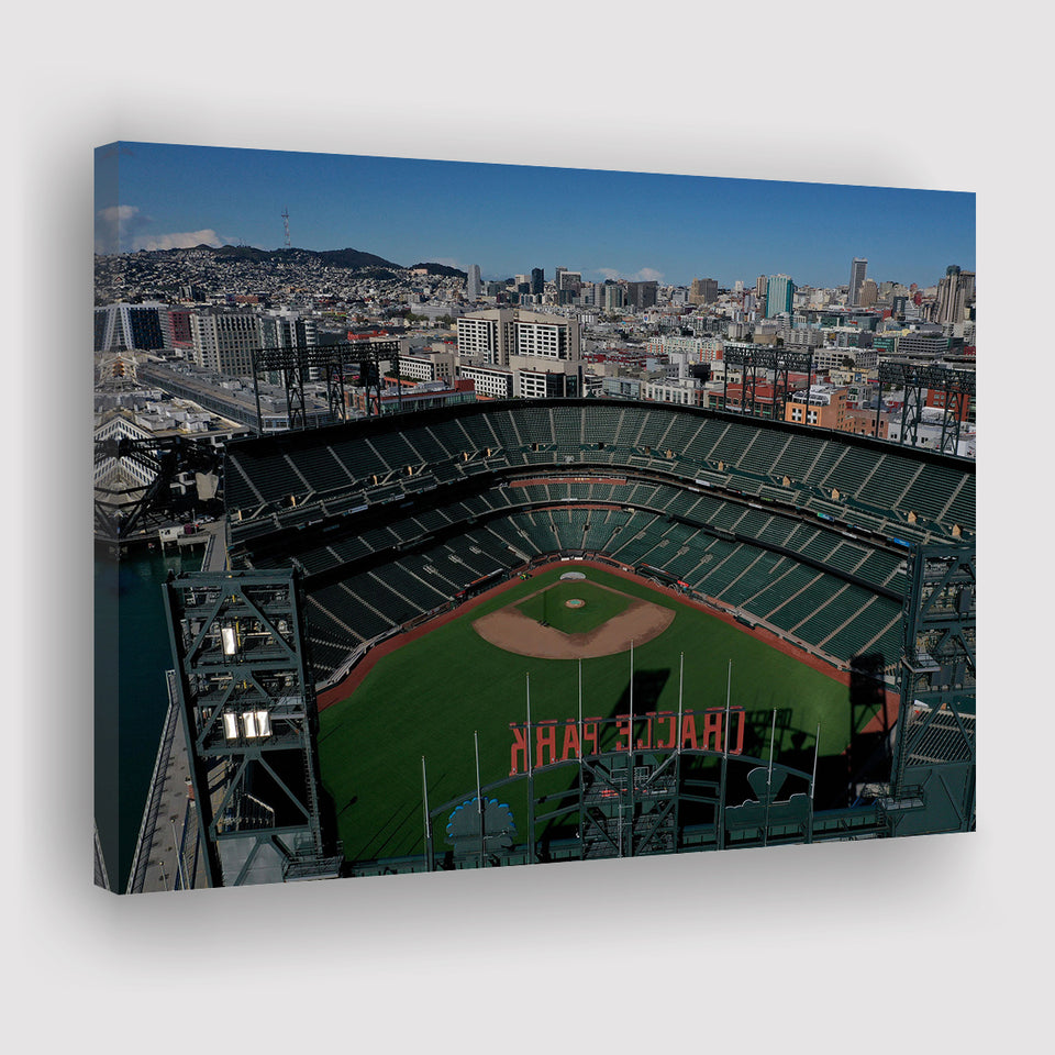 Empty Stadium of Oracle Park, Stadium Canvas, Sport Art, Gift for him, Fan Gift, Canvas Prints Wall Art Decor
