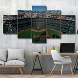 Empty Stadium of Oracle Park, Stadium Canvas, Sport Art, Large Canvas, Multi Panels, Canvas Prints Wall Art Decor