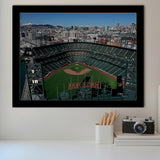 Empty Stadium of Oracle Park, Stadium Canvas, Sport Art, Gift for him, Framed Art Prints Wall Art Decor, Framed Picture